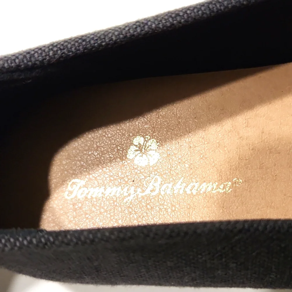 NEW! Tommy Bahama Selena Slip On Black Espadrilles Size 8, 8.5